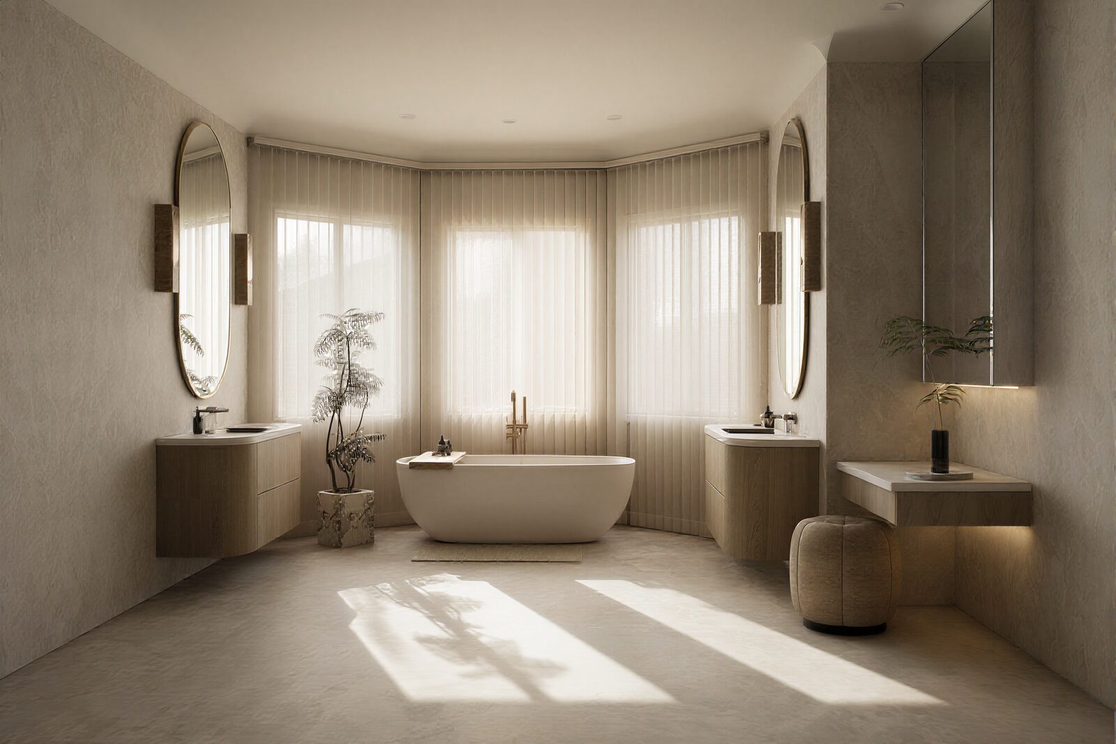 Open living space with warm natural light