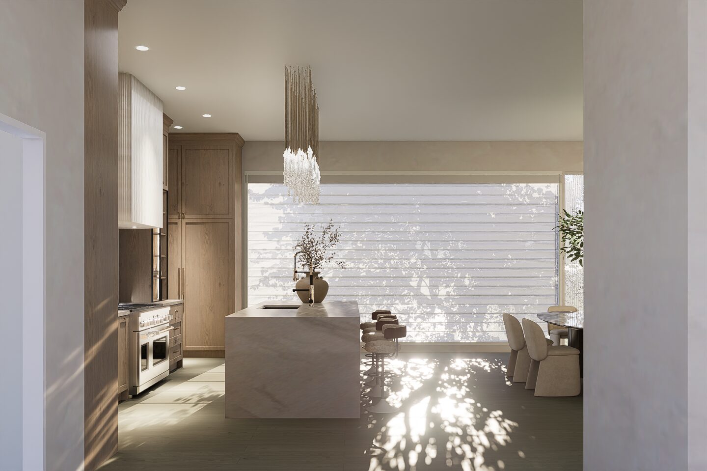 Living space with curated furnishings